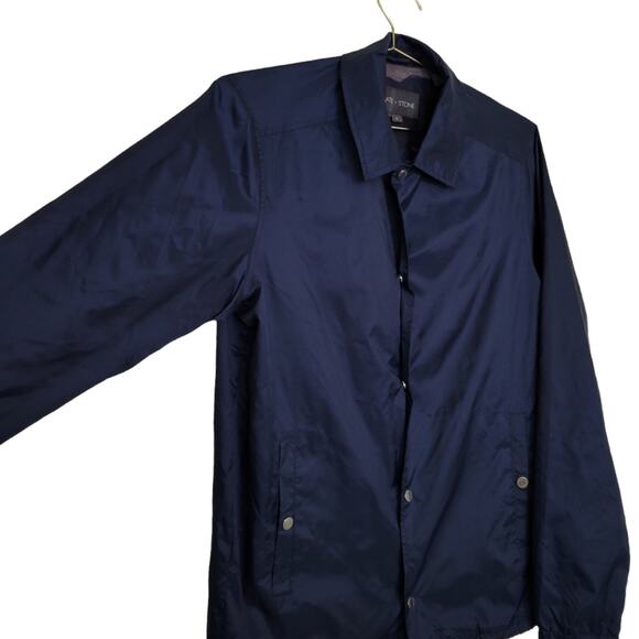 Slate & Stone Mens Sz Small S Button Up Coach Windbreaker Jacket Nylon - Picture 7 of 9